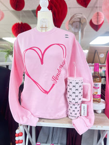 Henderson Heart Light Pink Soft Unisex Sweatshirt