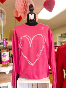 Kentucky Heart Soft Unisex Pink Sweatshirt