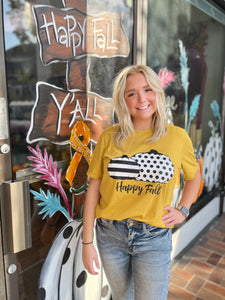 Black And White Polka Dot And Stripe Pumpkin Unisex Tee