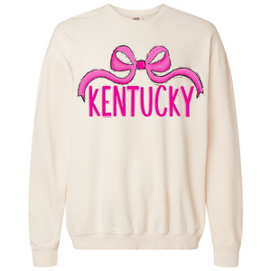 PREORDER ONLY- Kentucky Pink Bow Soft Unisex Sweatshirt