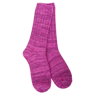 World's Softest Socks Weekend Crew- Hot Pink