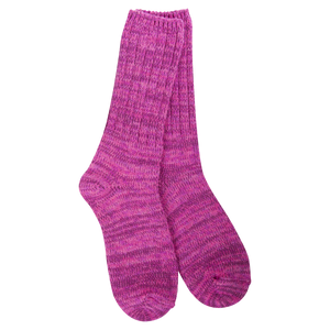 World's Softest Socks Weekend Crew- Hot Pink