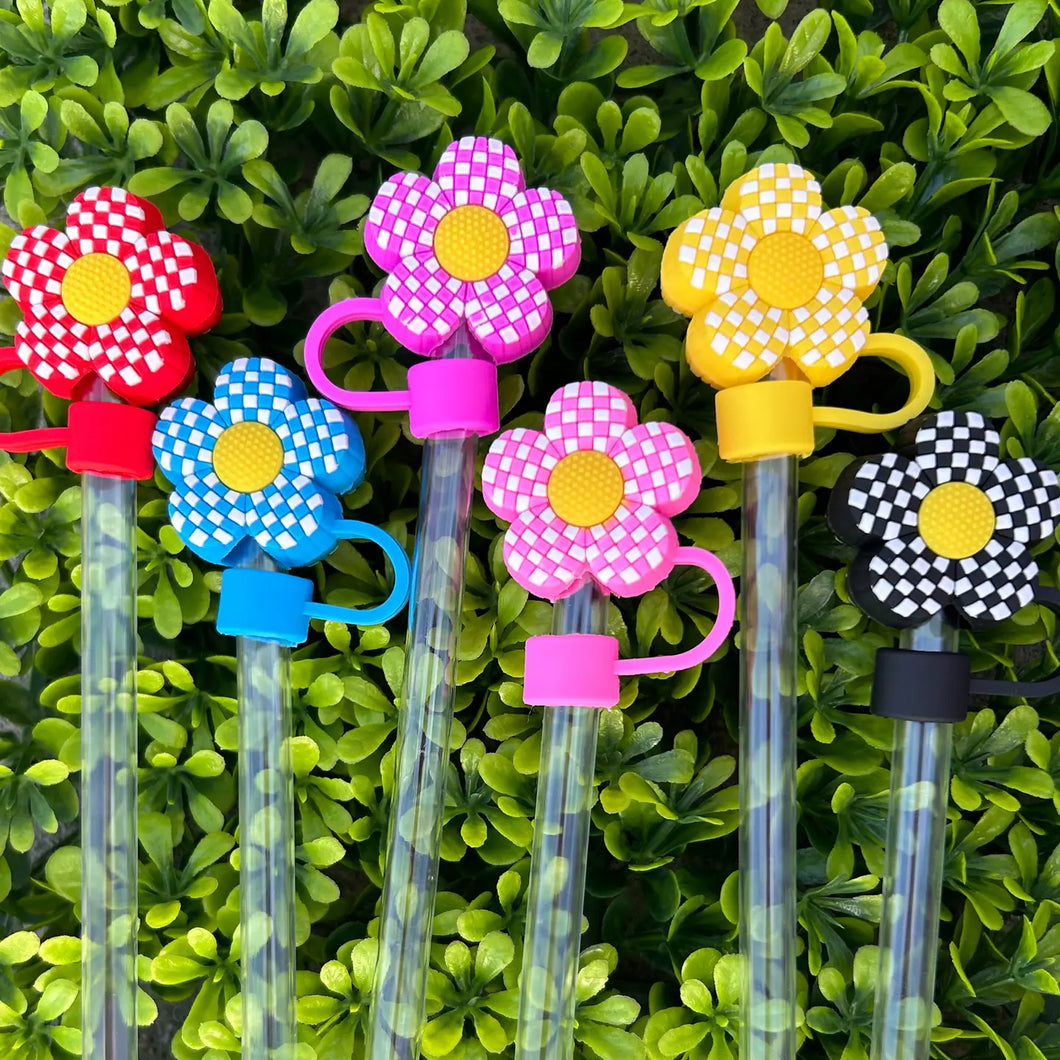 Flower Straw Toppers