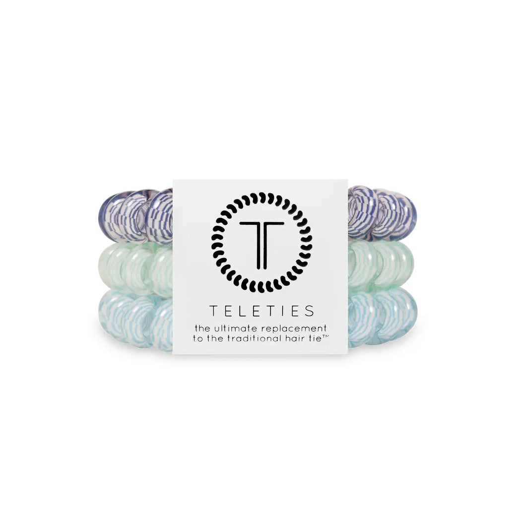 Totally Turquoise Teleties Large 3-Pack Hair Ties