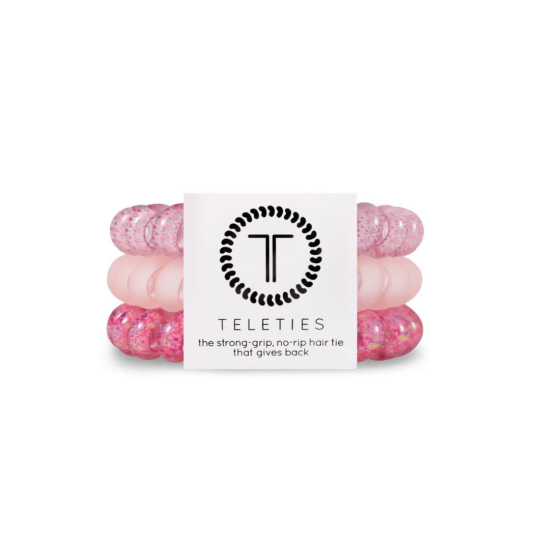 Made Me Blush Teleties Large 3-Pack Hair Ties