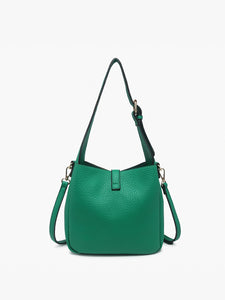 Agnes Satchel With Press Lock & Inner Bag- Green