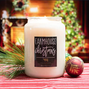 26oz Farmhouse Christmas Apothecary Farmhouse Jar Candle