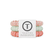 Load image into Gallery viewer, Calming Coral Teleties Large 3-Pack Hair Ties