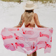 Load image into Gallery viewer, Quick Dry Boots &amp; Stars Beach Quick Dry Beach Towel 63” x 31”