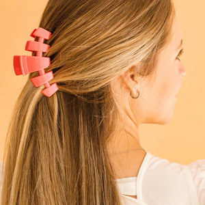 Teleties Medium Hair Clip- Calming Coral