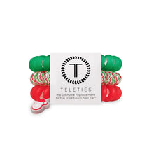 Load image into Gallery viewer, Teleties Large 3-Pack Hair Ties -Santa Baby Hair Ties