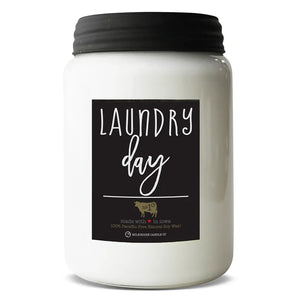 26oz Apothecary Farmhouse Jar Candle- Laundry Day