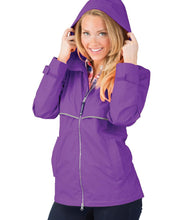 Load image into Gallery viewer, Ladies Charles River Rain Jacket-Violet