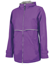 Load image into Gallery viewer, Ladies Charles River Rain Jacket-Violet