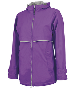 Ladies Charles River Rain Jacket-Violet