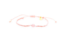 Load image into Gallery viewer, Strawberry Coral Quartz Braided Stone Bracelet